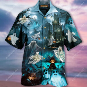 Say Boo And Scary On Unisex Hawaiian Shirt  - Thelegend59
