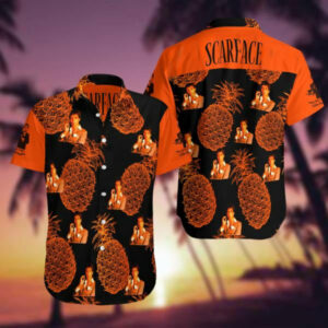 Scarface - Scarface Moives Summer Fan Gift Hawaiian Graphic Print Short Sleeve  - Thelegend59