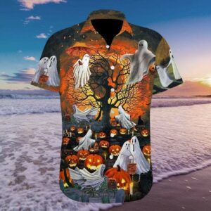 Scary Enough Halloween God Pumpkin Hawaiian Aloha Hawaiian Shirtss  - Thelegend59