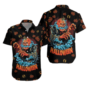 Scary Pumpkin Halloween Hawaiian Shirt For Men Women  - Thelegend59