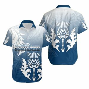 Scotland Rugby Hawaiian Shirt The Thistle Style Th4  - Thelegend59