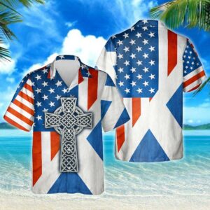 Scottish American Heritage Hawaiian Shirt For Men Women  - Thelegend59