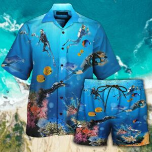 Scuba Diving So Beautiful Hawaiian Shirt Set For Men Women  - Thelegend59