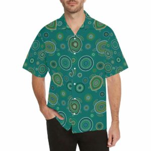 Sea Turtle Aboriginal Pattern Mens All Over Print Hawaiian Shirt  - Thelegend59