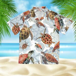 Sea Turtle Mandala Hawaiian Shirt For Men Women  - Thelegend59