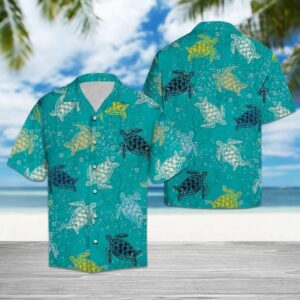 Sea Turtle Pattern Blue Awesome Design Hawaiian Shirt For Men Women  - Thelegend59