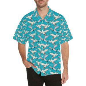 Seagull Pattern Print Design 03 Mens All Over Print Hawaiian Shirt  - Thelegend59
