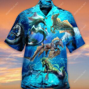 Seahorse Greek Mythology Hippocampus Hawaiian Shirt  - Thelegend59