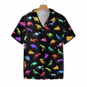 Seamless Dinosaurs Pattern Hawaiian Shirt - For Men And Women - Kids  - Thelegend59