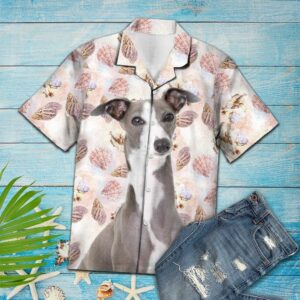 Seashells Cute Italian Greyhound Pink Amazing Design Hawaiian Shirt For Men Women  - Thelegend59