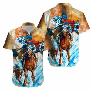 Secretariat Horse Racing Art Hawaiian Aloha Hawaiian Shirtss  - Thelegend59