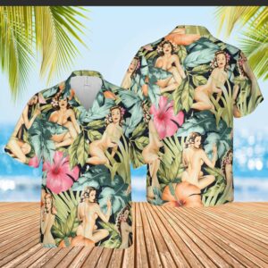 Sexy Lady Retro Hawaiian Shirt For Men Women  - Thelegend59