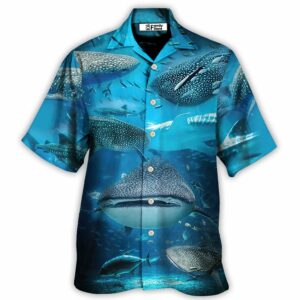 Shark Alien Space Hawaiian Shirt - For Men And Women - Kids  - Thelegend59