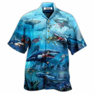 Shark Assassin Style Hawaiian Shirt - For Men And Women - Kids  - Thelegend59