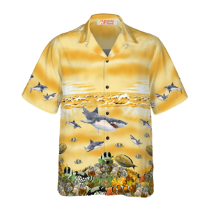 Shark Beach Hawaiian Shirt - For Men And Women - Kids  - Thelegend59