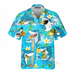 Shark Eating Pizza Hawaiian Shirts Pn303062Lb - For Men And Women - Kids  - Thelegend59
