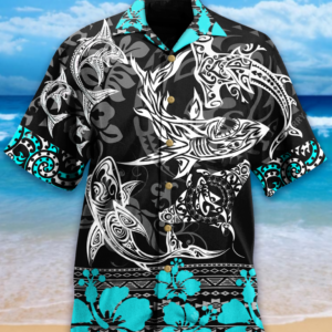 Shark Love Life Hawaiian Shirt - For Men And Women - Kids  - Thelegend59