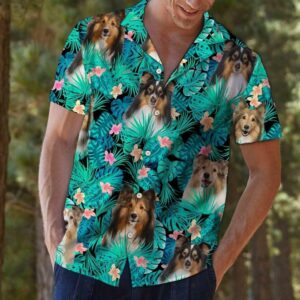 Shetland Sheepdog Tropical Multicolor Best Design Hawaiian Shirt For Men Women  - Thelegend59