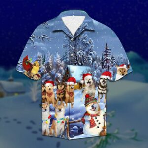 Shiba Christmas Hawaiian Shirt For Men Women  - Thelegend59