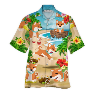 Shiba Hawaiian Shirt For Men Women  - Thelegend59