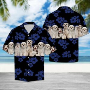 Shih Tzu Blue Best Design Hawaiian Shirt For Men Women  - Thelegend59