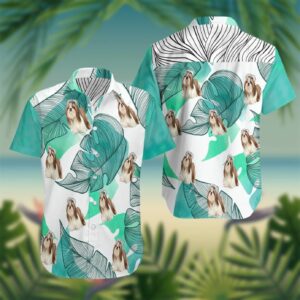 Shih Tzu Green High Quality Hawaiian Shirt For Men Women  - Thelegend59