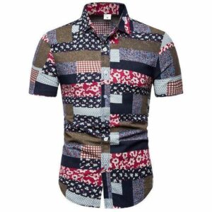 Hawaiian Shirts-Hawaiian Shirt - Short Sleeves Hawaiian Shirts Patchwork  - Thelegend59