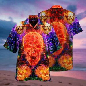 Hawaiian Shirtskull Halloween Hawaiian Aloha Hawaiian Shirts  - Thelegend59