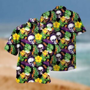 Hawaiian Shirtskull Hawaiian Aloha Hawaiian Shirts  - Thelegend59