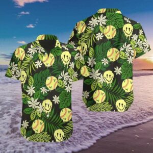 Hawaiian Shirtsoftball Hawaiian Shirtsmiley Hot Hawaiian Shirtsummer Ibe Tropical Hawaiian Aloha Hawaiian Shirts  - Thelegend59