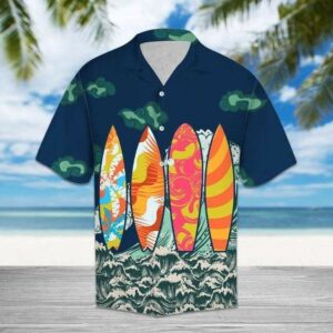 Hawaiian Shirtsurfing Board Hawaiian Aloha Hawaiian Shirts  - Thelegend59