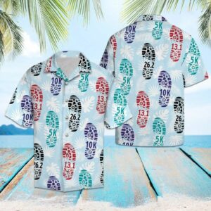 Shoes Print Marathon Blue Unique Design Hawaiian Shirt For Men Women  - Thelegend59