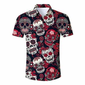 Shop Mens Hawaiian Shirt Halloween Skeleton  - Thelegend59