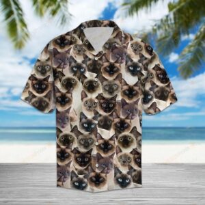 Siamese Brown Unique Design Hawaiian Shirt For Men Women  - Thelegend59
