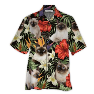 Siamese Cat Hawaiian Shirt For Men Women  - Thelegend59