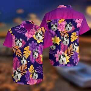 Siberian Huskies Pink Nice Design Hawaiian Shirt For Men Women  - Thelegend59