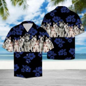 Siberian Husky Blue Unique Design Hawaiian Shirt For Men Women  - Thelegend59