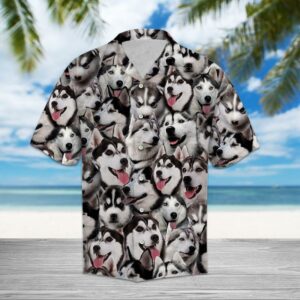 Siberian Husky Hawaiian Shirt For Men Women  - Thelegend59