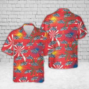 Sikorsky Mh-53 Pave Low Red Pattern Aloha Hawaiian Shirts Or Shorts  - Thelegend59