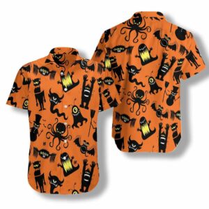 Silhouette Monster Hawaiian Shirt For Men Women  - Thelegend59