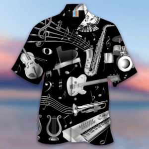 Silver Musical Instrument Hawaiian Shirt For Men Women  - Thelegend59