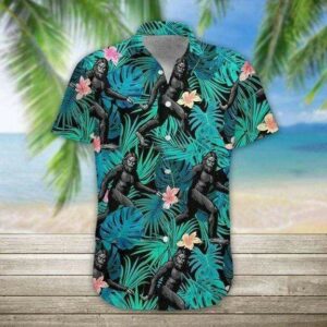 Simple Bigfoot Running Hawaiian Aloha Hawaiian Shirtss  - Thelegend59