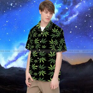 Simple Green Weed Tropical Hawaiian Aloha Hawaiian Shirtss  - Thelegend59