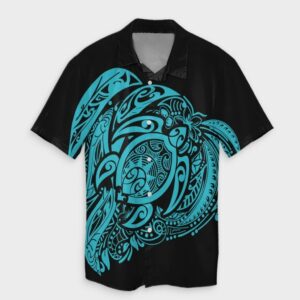Simple Hawaiian Shirt Blue  - Thelegend59