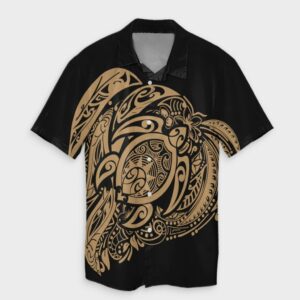 Simple Hawaiian Shirt Gold  - Thelegend59