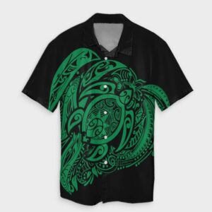 Simple Hawaiian Shirt Green  - Thelegend59