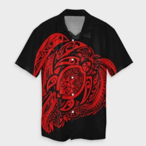 Simple Hawaiian Shirt Red  - Thelegend59