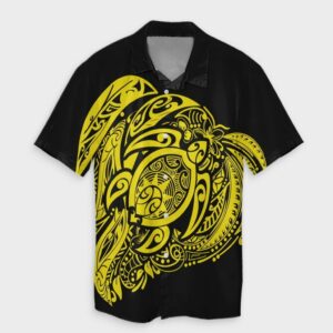 Simple Hawaiian Shirt Yellow  - Thelegend59