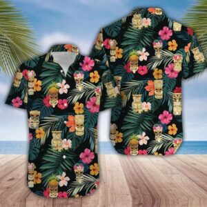Simple Tiki Summer Hawaiian Shirt For Men Women  - Thelegend59