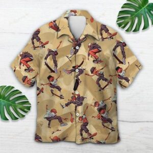 Skateboard Brown Amazing Design Hawaiian Shirt For Men Women  - Thelegend59